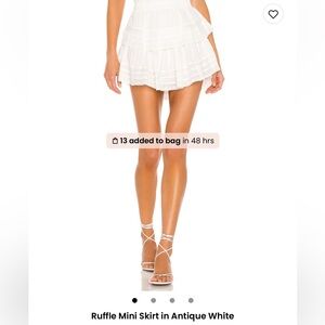 LoveShackFancy Ruffle Mini Skirt size small
